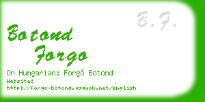 botond forgo business card